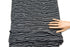 Black Gray Wavy Stripe Open Weave Sweater Knit Fabric 1 Yard and 22 Inches
